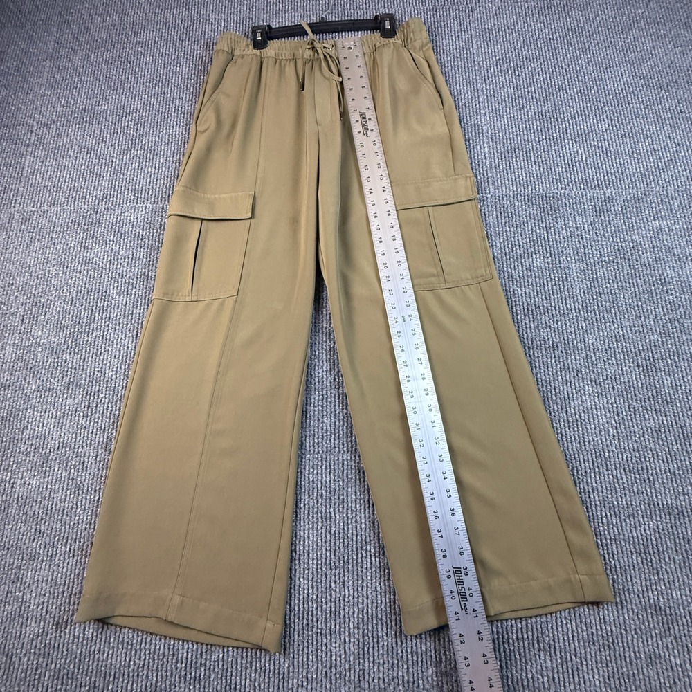Banana Republic BR Sport Womens Large Olive Green Wide Leg Cargo Pants 796179-00 - Picture 4 of 13